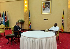 Jeyhun Bayramov meets with President of Uganda