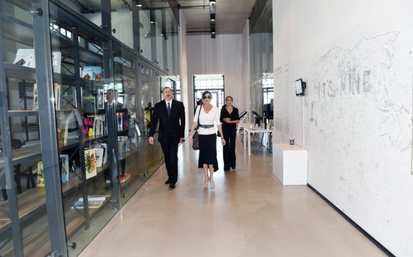 Президент Азербайджана ознакомился с первым постоянным пространством Центра современного искусства YARAT - ФОТО
