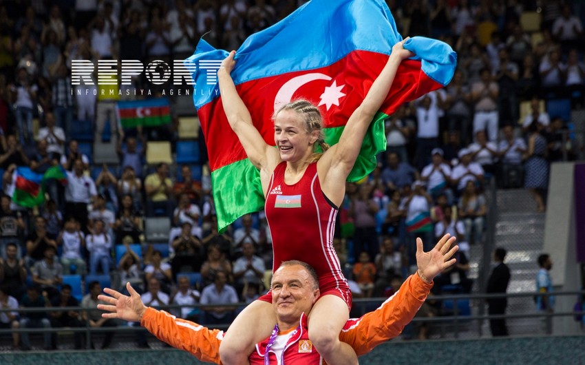 ​Azərbaycanın qadın güləşçisi I Avropa Oyunlarında qızıl medal qazanıb