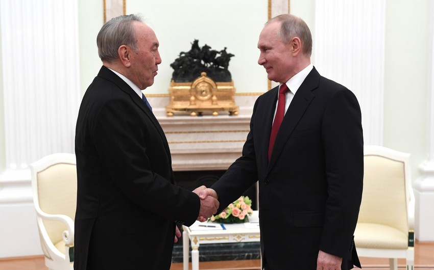 Nazarbayev, Putin mull bilateral ties in Moscow