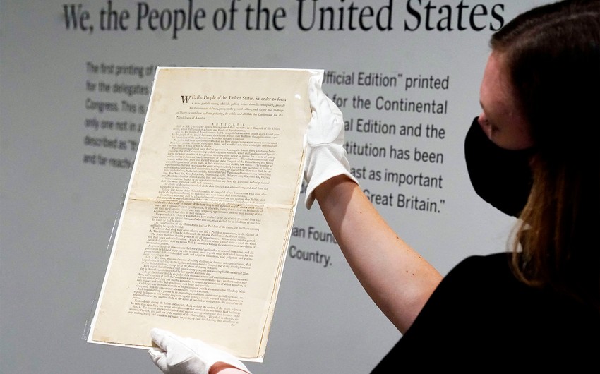 Редкий экземпляр Конституции США 1787 года выставят на торги