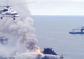 ​Russian tanker PALFLOT 2 on fire in Caspian Sea