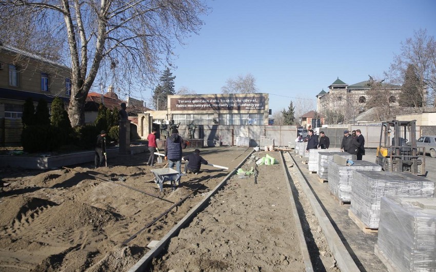 Xaçmaz şəhərindəki Şəxsiyyətlər parkı yenidən qurulur