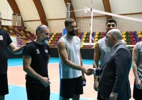 AVF prezidenti Azərbaycanın voleybol yığmasının üzvləri ilə görüşüb