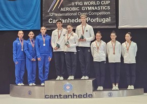 Azərbaycan gimnastları Portuqaliyada gümüş medal qazanıblar