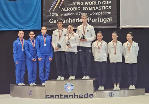 Азербайджанские гимнастки завоевали серебряную медаль в Португалии