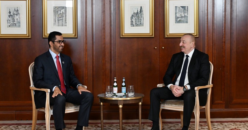 President Ilham Aliyev holds meeting with UAE Minister of Industry and Advanced Technology