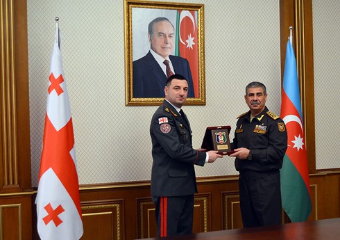 Состоялась встреча Закира Гасанова с командующим Силами обороны Грузии