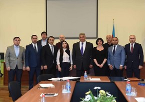 Azad Rahimov meets with board members of Azerbaijan Sports Journalists Federation