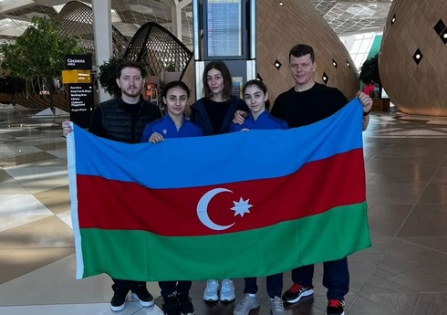 Азербайджанские гимнастки отправились в Болгарию на Кубок мира