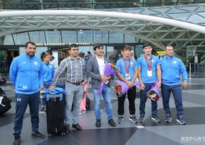 Azerbaijani national team participating in world judo championship returns to Baku