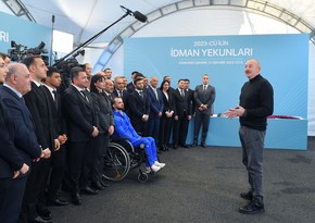 President Ilham Aliyev meets with awardees of sport community in ceremony related to sport results of 2023