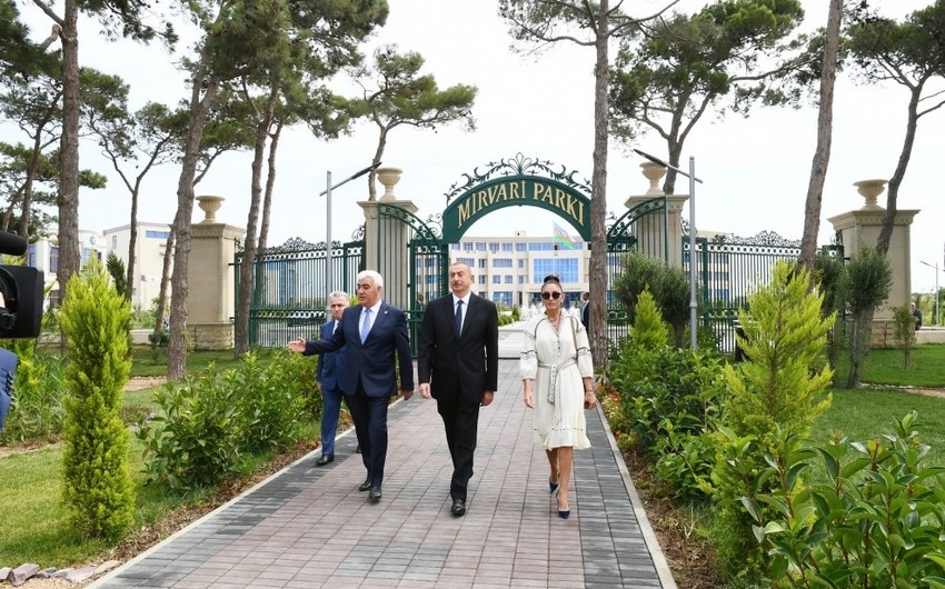 Президент Ильхам Алиев принял участие в открытии паркового комплекса Мирвари в Пираллахинском районе - ОБНОВЛЕНО
