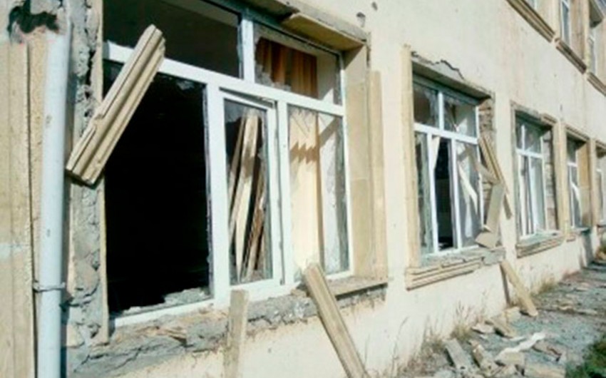 Armenia targets school building in Aghdam
