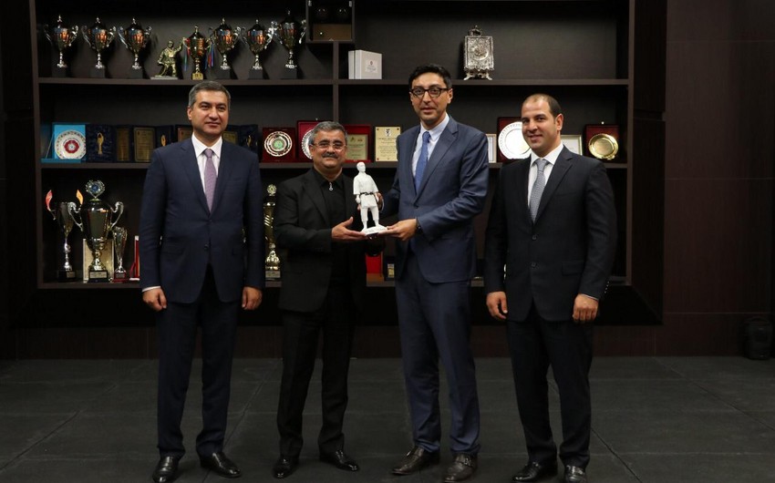 Fərid Qayıbov cüdo federasiyasının fəaliyyəti və Bakı Olimpiya Stadionu ilə tanış olub