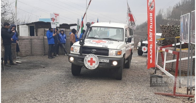 Vehicles of ICRC pass unhindered on Khankandi-Lachin road