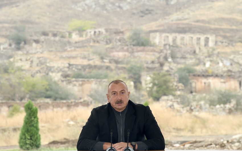 Aliyev speaks about attempts to make Azerbaijan cooperate with Armenia