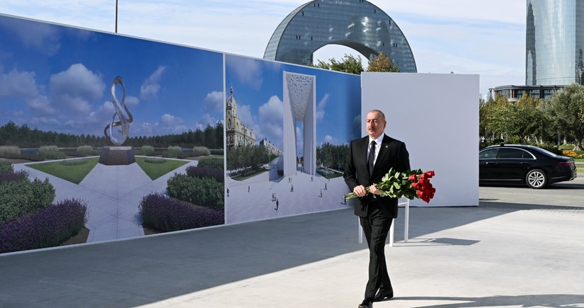 President Ilham Aliyev visits Victory Park