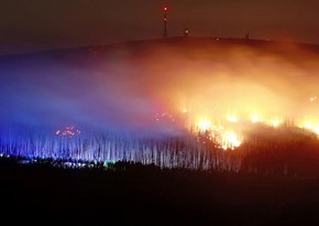 В ФРГ продолжается борьба с крупным пожаром на горе Броккен