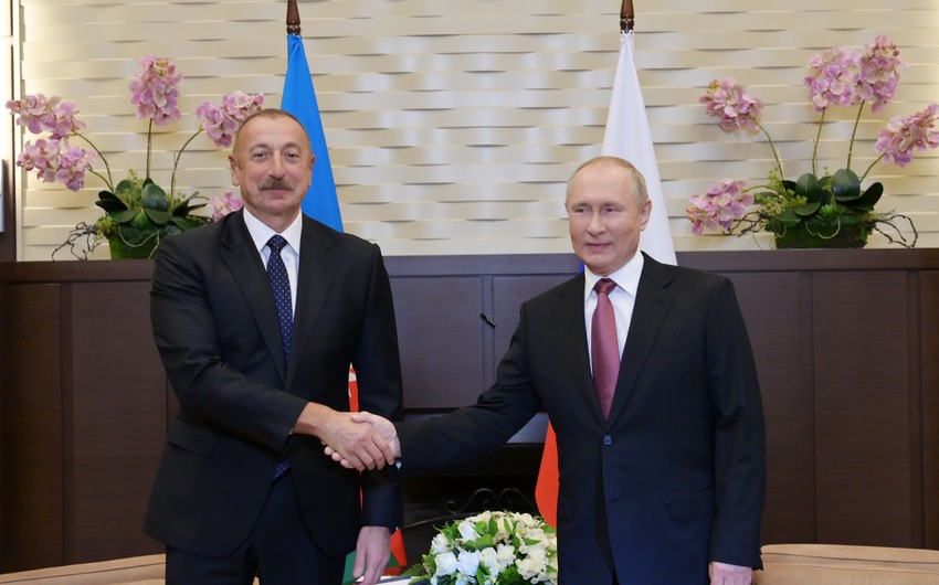 Bilateral meeting between Aliyev and Putin kicks off in Sochi 