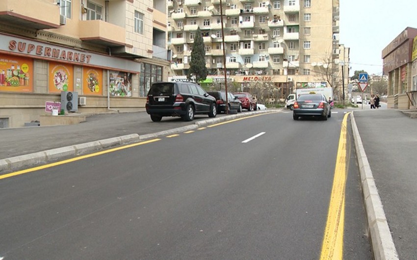 В Баку завершен ремонт еще одной улицы - ВИДЕО/ФОТО