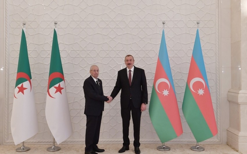 President Ilham Aliyev met with President of Algeria Abdelkader Bensalah