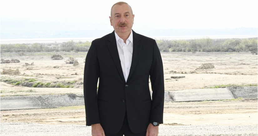 Azərbaycan Prezidenti: Şirvan kanalı suyun həcminə və əkin sahələrinin əhatəsinə görə ən böyük layihəmiz olacaq