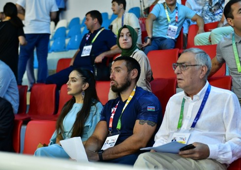 Лейла Алиева посмотрела выступления наших борцов на V Играх исламской солидарности