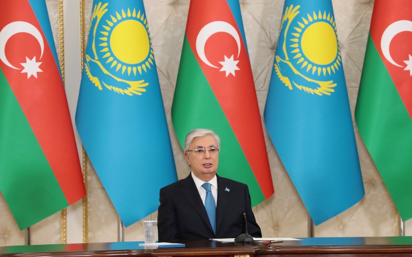 Tokayev: Qazaxıstanla Azərbaycan arasında gələcək əməkdaşlığa böyük nikbinliklə baxıram