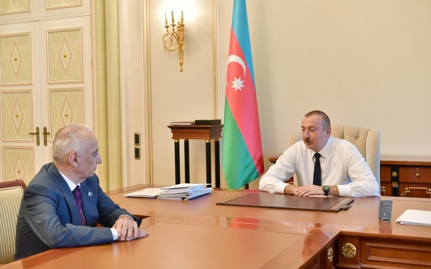 President Ilham Aliyev received Deputy Prime Minister Hajibala Abutalibov as he submitted his resignation letter