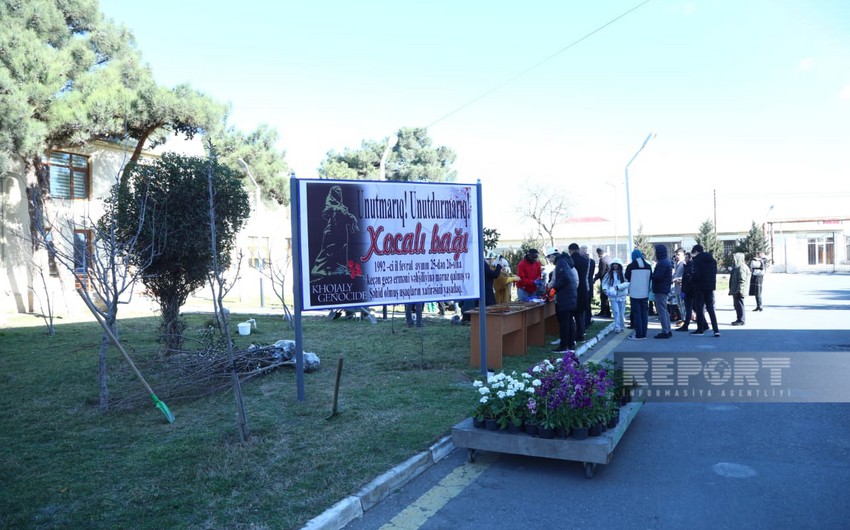 Trees planted in memory of Khojaly genocide child victims