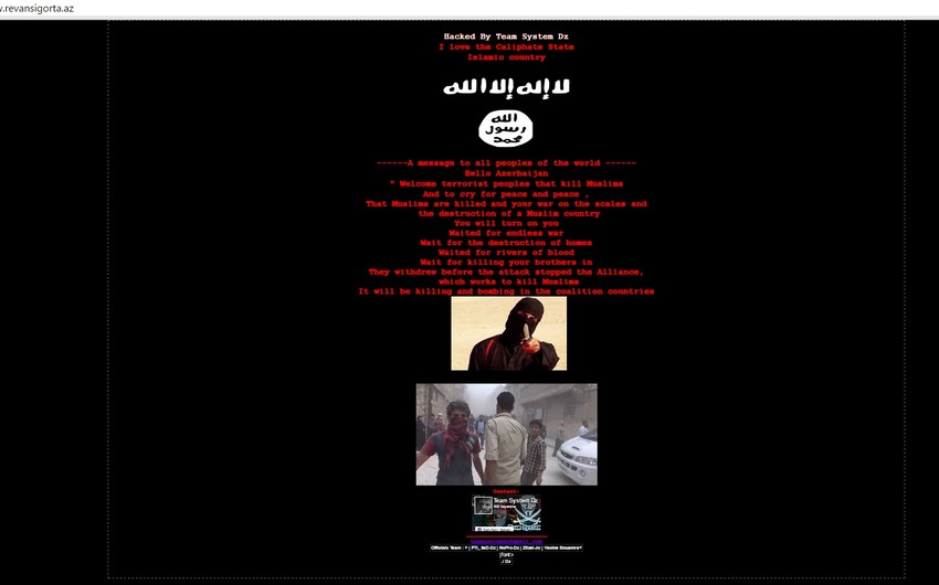 Хакеры ИГИЛ напали на сайт Rаvan Sigorta