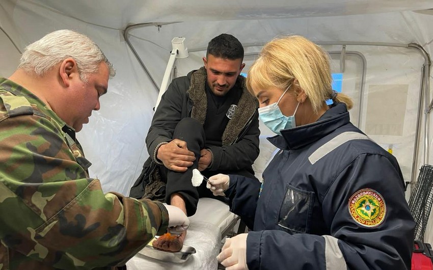 Medical services provided to 729 Turkish quake victims in Azerbaijani mobile hospitals