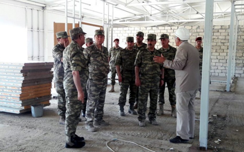 Defense Minister reviews construction progress in military units on frontline area