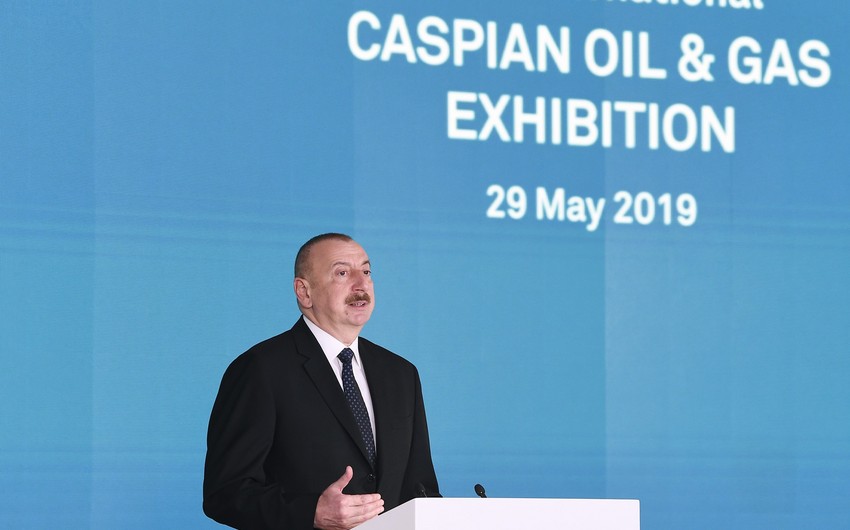 President Ilham Aliyev attends opening of 26th International Caspian Oil & Gas-2019 Exhibition and Conference