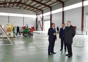 President Ilham Aliyev inaugurated enterprises in “Karvan-L EKO” industrial park in Aghstafa