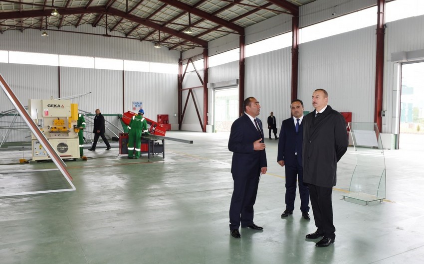 Президент принял участие в открытии предприятий и тепличного комплекса, строительство которых завершилось в промышленном парке Karvan-L EKO
