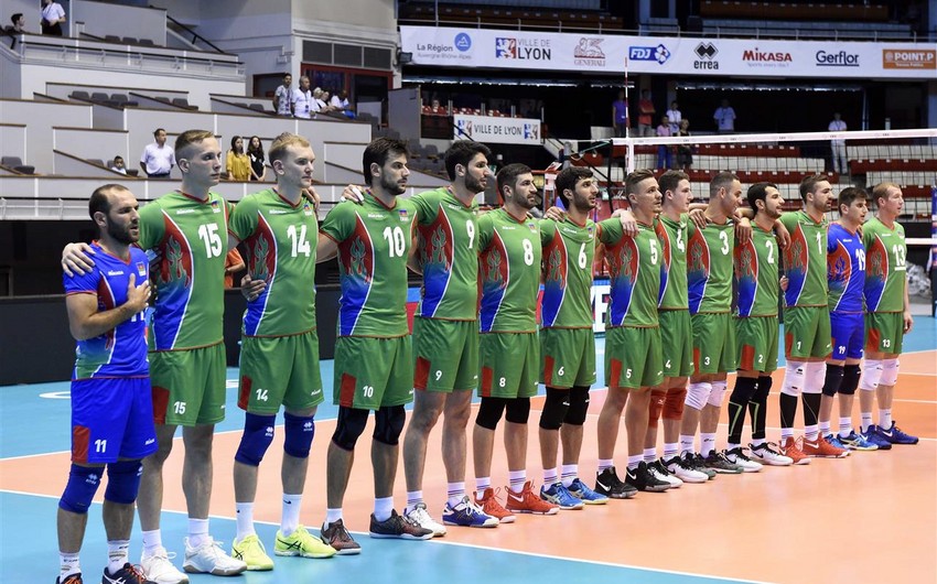 Azerbaijan national volleyball team lost to Turkey in first qualifying match of World Cup