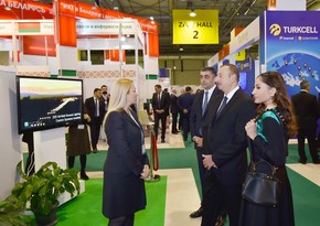 President Ilham Aliyev reviewed BakuTel-2016 exhibition