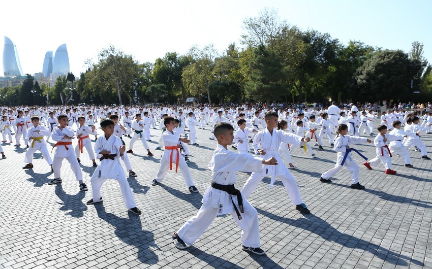 Bulvarda açıq karate seminarı təşkil olunub