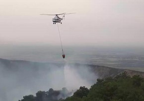 Fire breaks out in area mined by Armenians in Khojavend