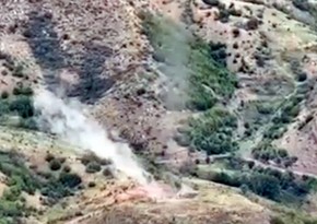 Armenian armed forces formations' combat equipment being destroyed