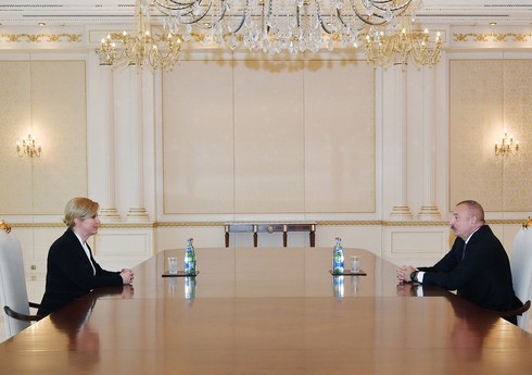 Ильхам Алиев принял экс-президента Хорватии Колинду Грабар-Китарович