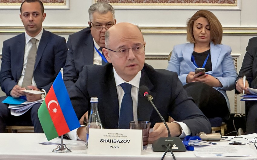 Parviz Shahbazov speaks at 4th meeting of Turkic states' energy ministers