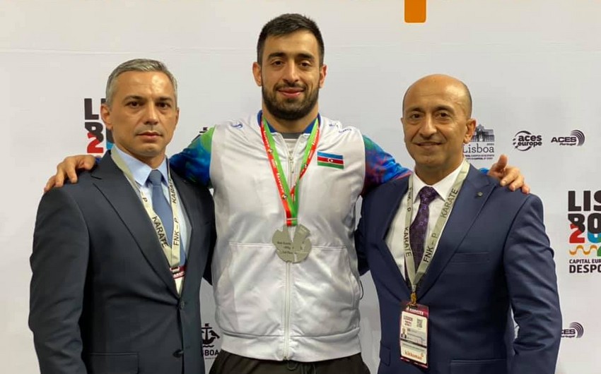 Азербайджанский спортсмен завоевал серебряную медаль на турнире Премьер-лиги Karate1