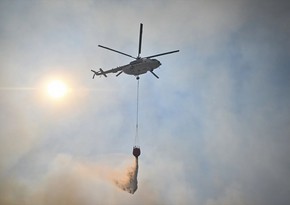 Gürcüstanda milli parkda baş verən yanğının söndürülməsinə helikopterlər cəlb edilib