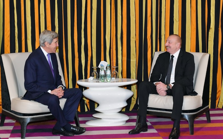 President of Azerbaijan Ilham Aliyev meets with US Special Presidential Envoy for Climate
