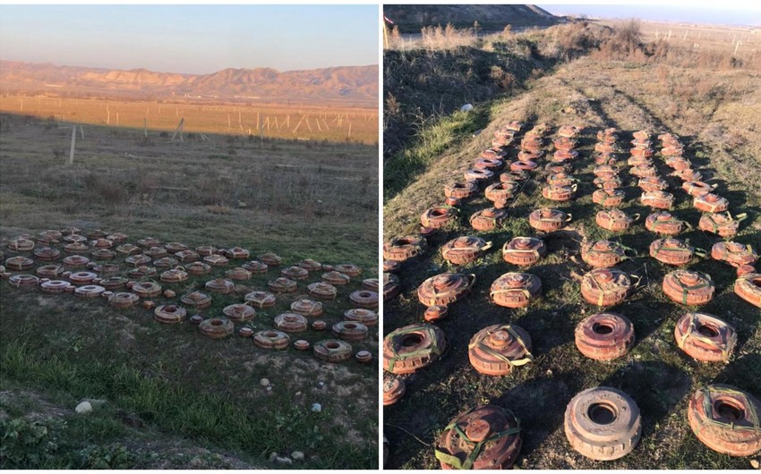 В джабраильском селе Гасанлы обезврежено 80 противотанковых мин 