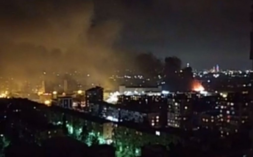 Explosion hits a plant in Baku - PHOTO