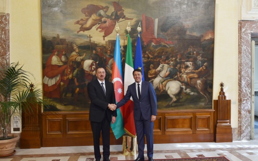 ​Azərbaycan prezidenti İtaliyanın baş naziri ilə görüşüb